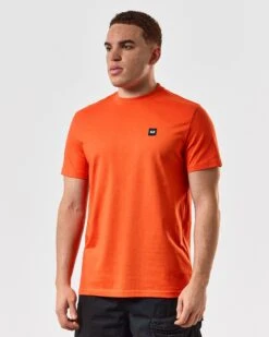 Weekend Offender Cannon Beach T-Shirt Pure Orange -Warm Knit Wear Sales TSSS2401 CANNON BEACH PURE ORANGE 5246 MODEL
