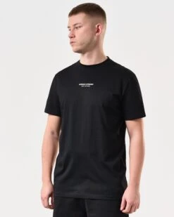 Weekend Offender Millergrove T-Shirt Black/Alabaster -Warm Knit Wear Sales TSSS2402 MILLERGROVE BLACK 5970 MODEL