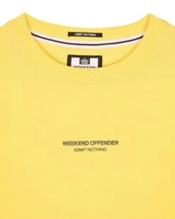 Weekend Offender Millergrove T-Shirt Butter Yellow/Navy -Warm Knit Wear Sales TSSS2402 MILLERGROVE BUTTTER 7145