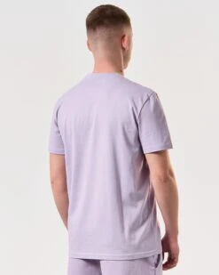 Weekend Offender Millergrove T-Shirt Periwinkle/Bright Navy -Warm Knit Wear Sales TSSS2402 MILLERGROVE PERIWINKLE 6037 MODEL