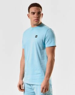 Weekend Offender Garcia T-Shirt Saltwater Blue -Warm Knit Wear Sales TSSS2403 GARCIA SALTWATER 4842 MODEL