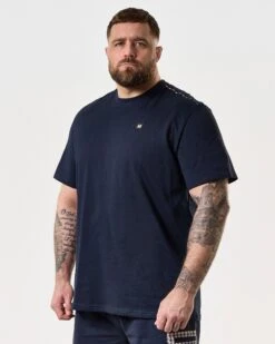 Weekend Offender Manuel T-Shirt Navy - Plus Size -Warm Knit Wear Sales TSSS2405X MANUEL NAVY 8215 PLUS