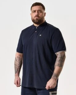 Weekend Offender Sakai Polo Shirt Navy - Plus Size -Warm Knit Wear Sales TSSS2405X MANUEL NAVY 8221 PLUS