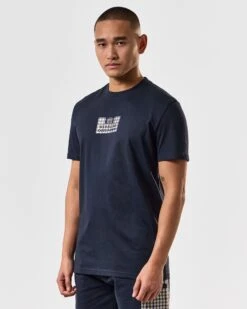 Weekend Offender Dygas T-Shirt Navy -Warm Knit Wear Sales TSSS2406 DYGAS NAVY 4404 MODEL