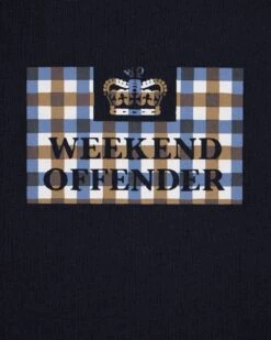 Weekend Offender Dygas T-Shirt Navy -Warm Knit Wear Sales TSSS2406 DYGAS NAVY 7664
