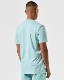 Weekend Offender Tabiti Pocket T-Shirt Celeste Green -Warm Knit Wear Sales TSSS2413 TABITI CELESTE 4161 MODEL