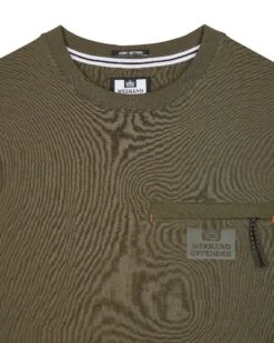 Weekend Offender Koekohe T-Shirt Castle Green -Warm Knit Wear Sales TSSS2414 KOEKOHE CASTLE GREEN 5486