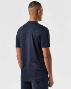Weekend Offender Gorman Pocket T-Shirt Navy -Warm Knit Wear Sales TSSS2416 GORMAN NAVY 4393 MODEL