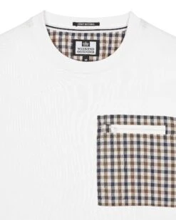 Weekend Offender Gorman Pocket T-Shirt White -Warm Knit Wear Sales TSSS2416 GORMAN WHITE 5477