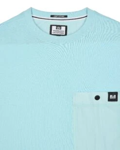 Weekend Offender Tabiti Pocket T-Shirt Saltwater Blue -Warm Knit Wear Sales TSSS2418 TABITI SALTWATER 3074