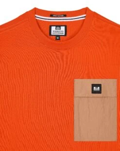 Weekend Offender Stiniva T-Shirt Pure Orange -Warm Knit Wear Sales TSSS2419 STINIVA PURE ORANGE 3309
