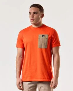 Weekend Offender Stiniva T-Shirt Pure Orange -Warm Knit Wear Sales TSSS2419 STINIVA PURE ORANGE 5327 MODEL