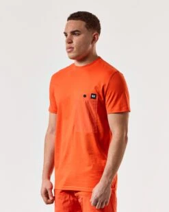 Weekend Offender Tabiti Pocket T-Shirt Pure Orange -Warm Knit Wear Sales TSSS2419 STINIVA PURE ORANGE 5338 MODEL