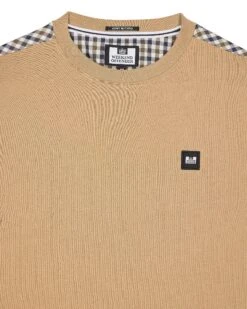 Weekend Offender Diaz T-Shirt Cognac Brown -Warm Knit Wear Sales TSSS2420 DIAZ COGNAC 3122