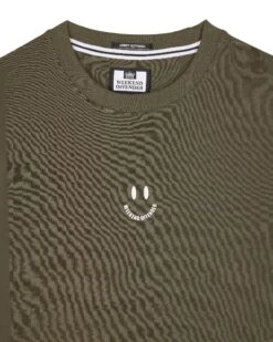 Weekend Offender Smile Graphic T-Shirt Castle Green -Warm Knit Wear Sales TSSS2425 SMILE CASTLE GREEN 3333