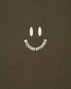 Weekend Offender Smile Graphic T-Shirt Castle Green -Warm Knit Wear Sales TSSS2425 SMILE CASTLE GREEN 3334