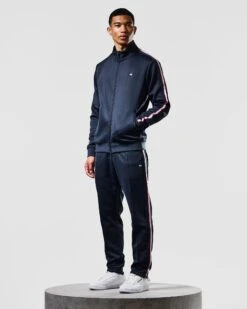 Weekend Offender Pawsa Taped Track Top Navy -Warm Knit Wear Sales TTAW2304 PAWSA NAVY 1507 MODEL