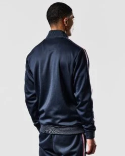 Weekend Offender Pawsa Taped Track Top Navy -Warm Knit Wear Sales TTAW2304 PAWSA NAVY 1516 MODEL