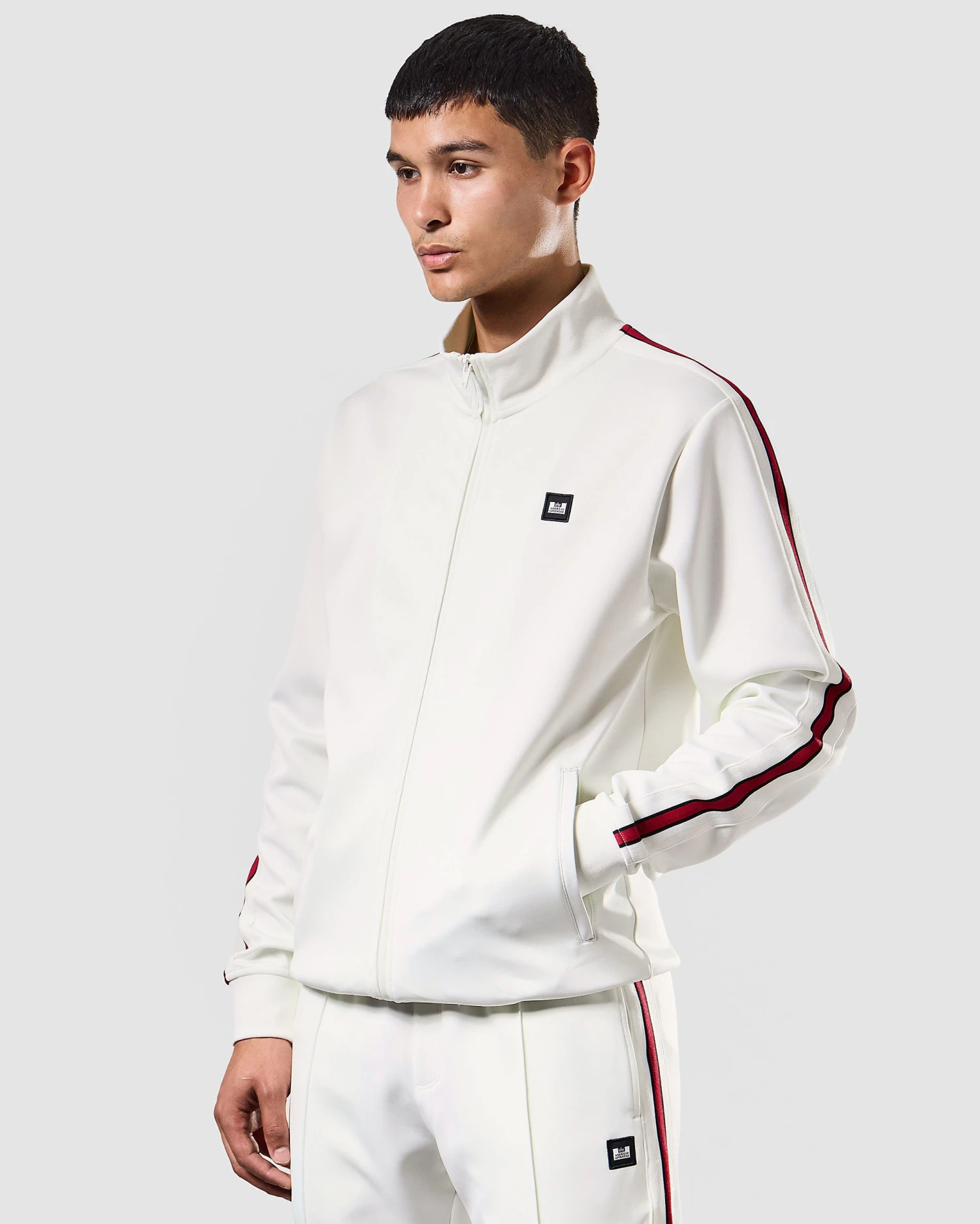 Weekend Offender Pawsa Taped Track Top Winter White 2 Weekend Offender Pawsa Taped Track Top Winter White - Image 2