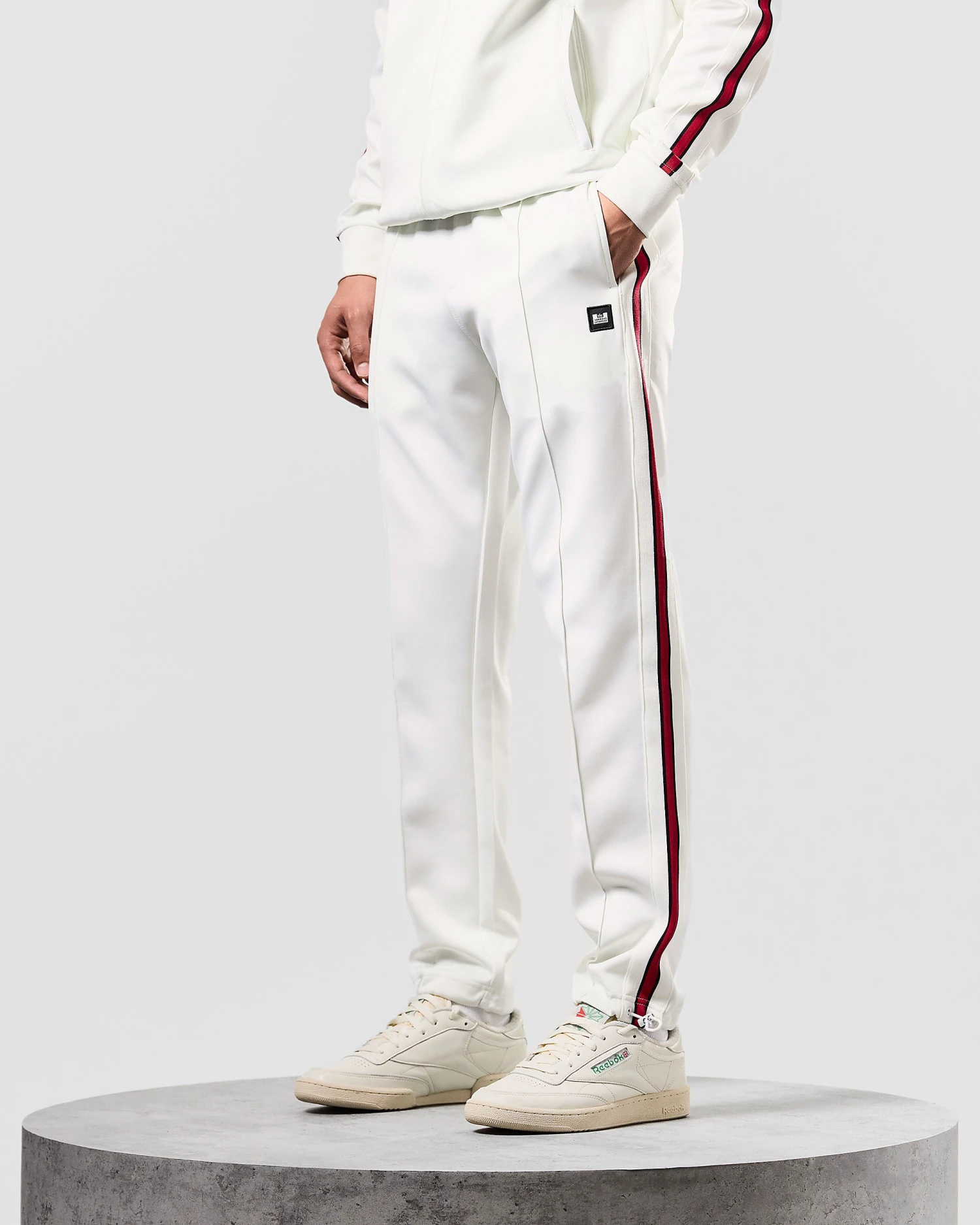 Weekend Offender Djoko Taped Track Pants Winter White 2 Weekend Offender Djoko Taped Track Pants Winter White - Image 2