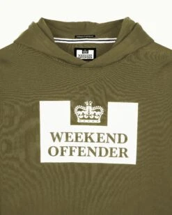 Weekend Offender Kids HM Service Classic Hoodie Dark Green -Warm Knit Wear Sales WOHD 370 HM SERVICE HOOD DARK GREEN 2982