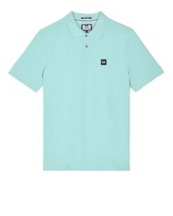 Weekend Offender Caneiros Polo Shirt Celeste Green