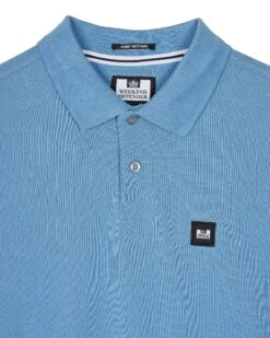 Weekend Offender Caneiros Polo Shirt Coastal Blue -Warm Knit Wear Sales WOPO100 CANEIROS COASTAL 10547WO