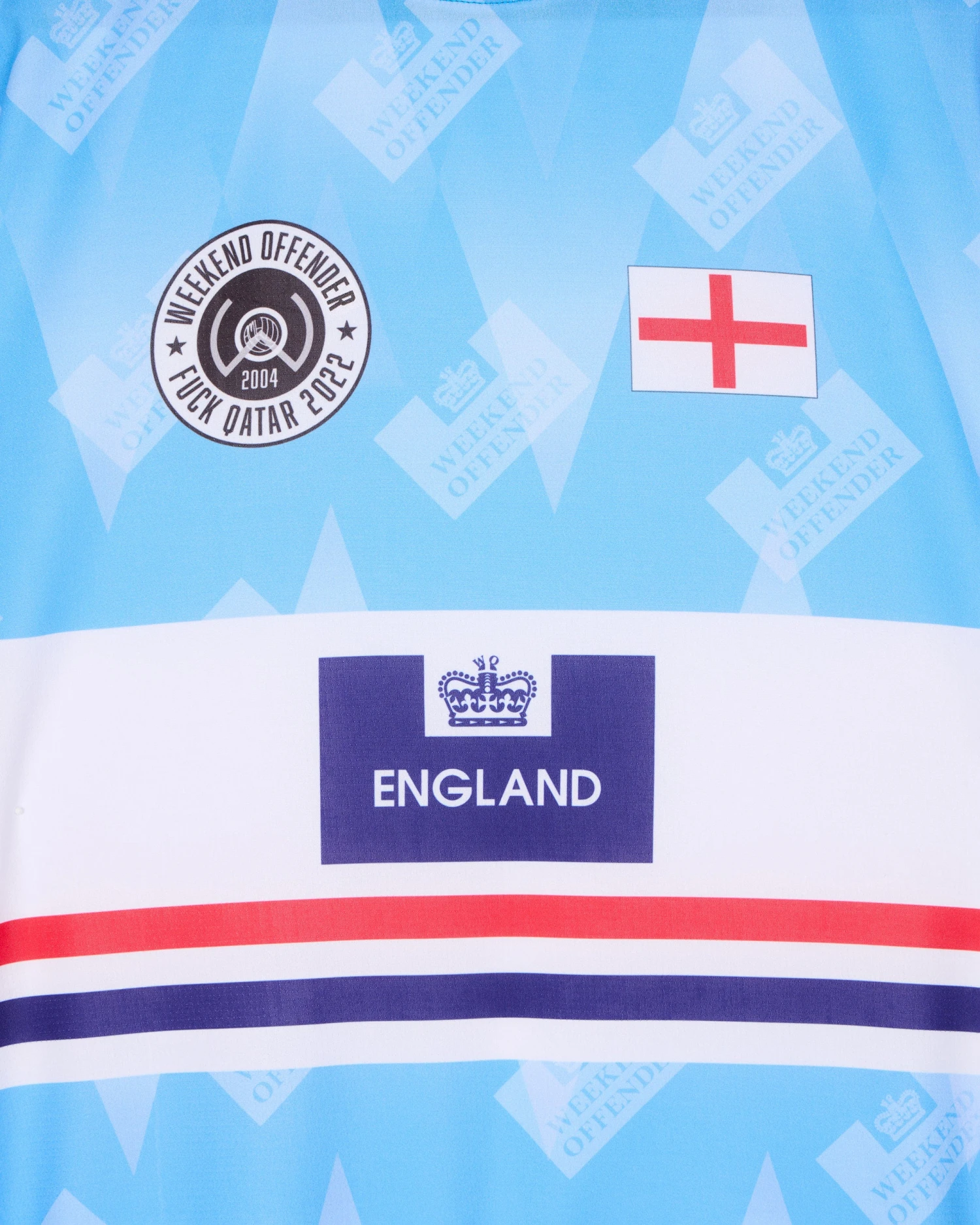 Weekend Offender England Football Shirt Blue 6 Weekend Offender England Football Shirt Blue - Image 6