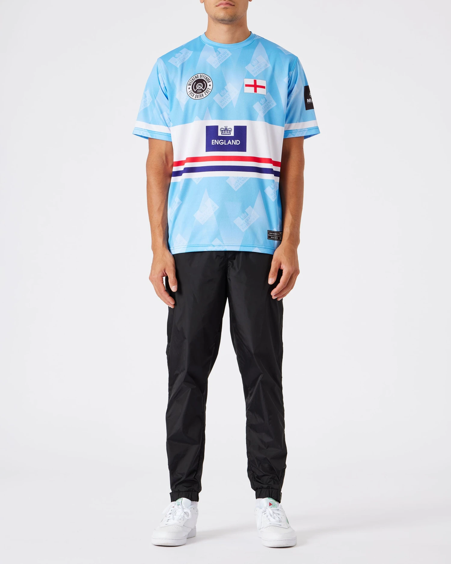 Weekend Offender England Football Shirt Blue 2 Weekend Offender England Football Shirt Blue - Image 2