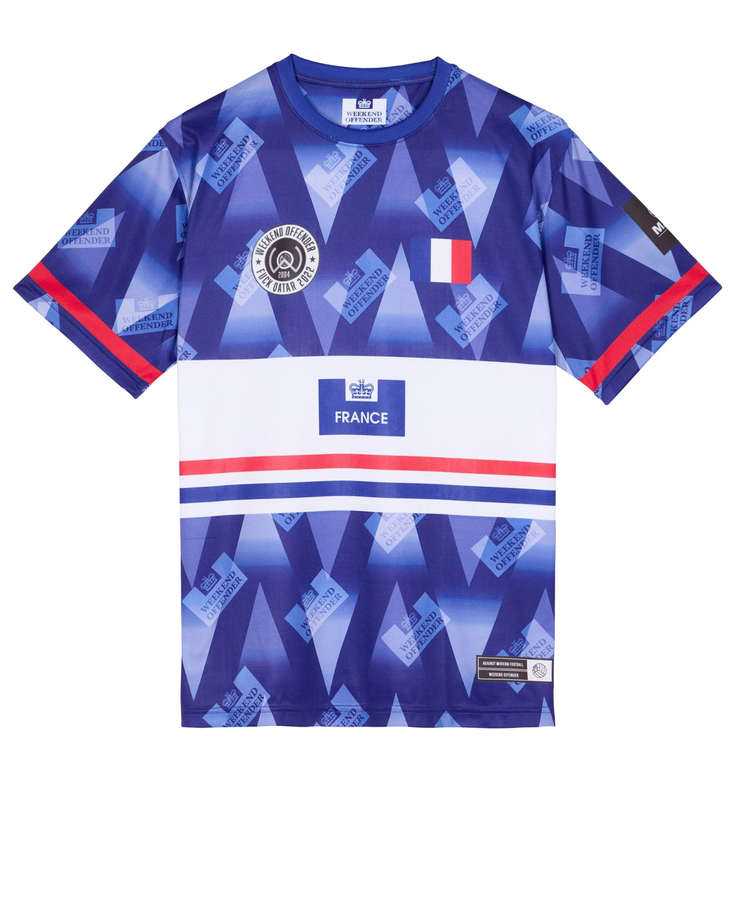Weekend Offender France Football Shirt Blue 1 Weekend Offender France Football Shirt Blue