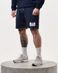 Weekend Offender Action Classic Shorts Navy - Plus Size -Warm Knit Wear Sales WOST370X ACTION NAVY 8272 PLUS