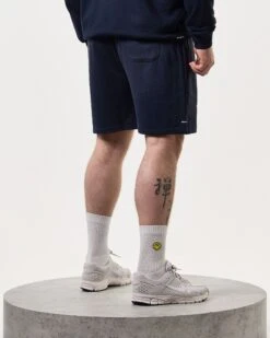 Weekend Offender Action Classic Shorts Navy - Plus Size -Warm Knit Wear Sales WOST370X ACTION NAVY 8273 PLUS