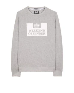 Weekend Offender Penitentiary Classic Sweatshirt Grey Marl - Plus Size