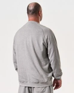 Weekend Offender Penitentiary Classic Sweatshirt Grey Marl - Plus Size -Warm Knit Wear Sales WOSW370X PENETENTIARY GREY MARL 8249 PLUS