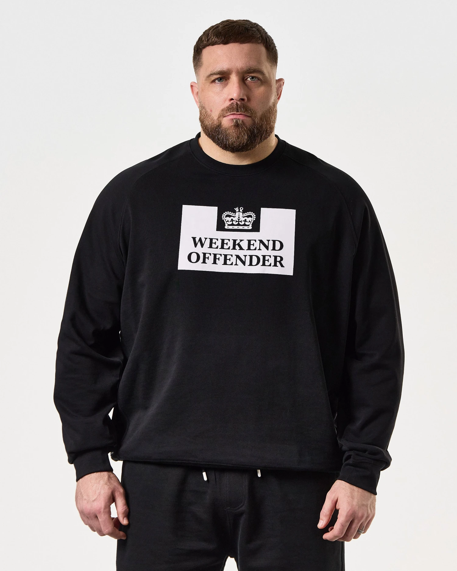 Weekend Offender Penitentiary Classic Sweatshirt Black - Plus Size 3 Weekend Offender Penitentiary Classic Sweatshirt Black - Plus Size - Image 3