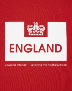 Weekend Offender Country Series England T-Shirt Red/White -Warm Knit Wear Sales WSCS2PT 01 WS ENGLAND RED 0841