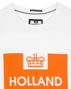 Weekend Offender Country Series Holland T-Shirt White/Orange -Warm Knit Wear Sales WSCS2PT 03 WS HOLLAND WHITE 0889