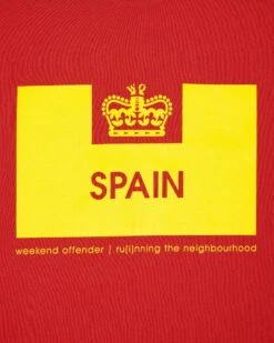 Weekend Offender Country Series Spain T-Shirt Red/Yellow -Warm Knit Wear Sales WSCS2PT 05 WS SPAIN RED 0845
