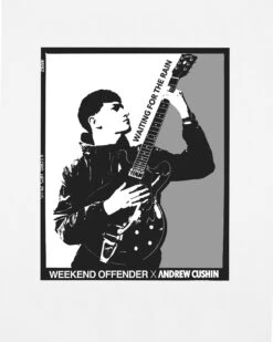 Weekend Offender Waiting For The Rain T-Shirt White -Warm Knit Wear Sales thumbnail PTAW2314 SMILE DARK GREEN 6954